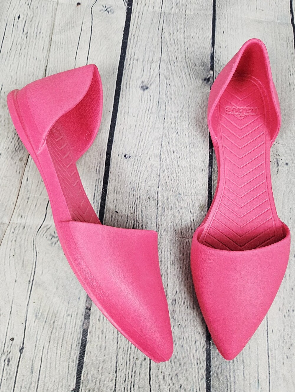 NATIVE | Audrey d'orsay pointed toe EVA molded flats shoes